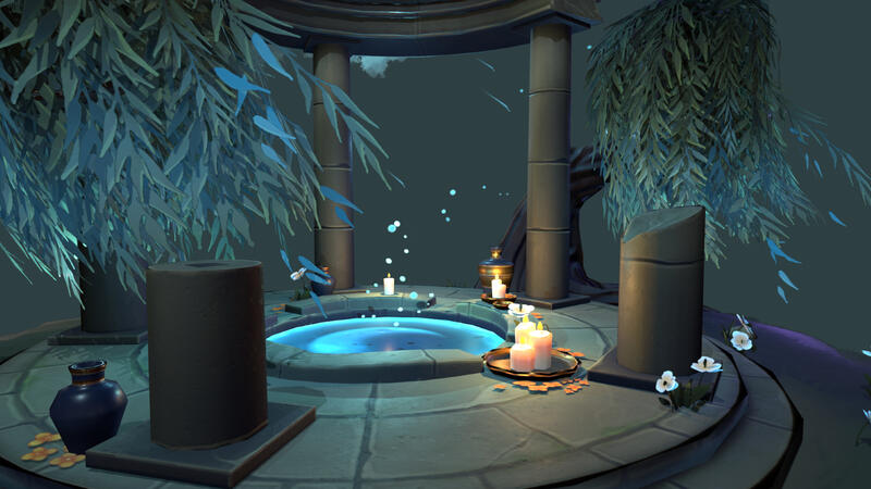 Selene&#39;s temple close-up